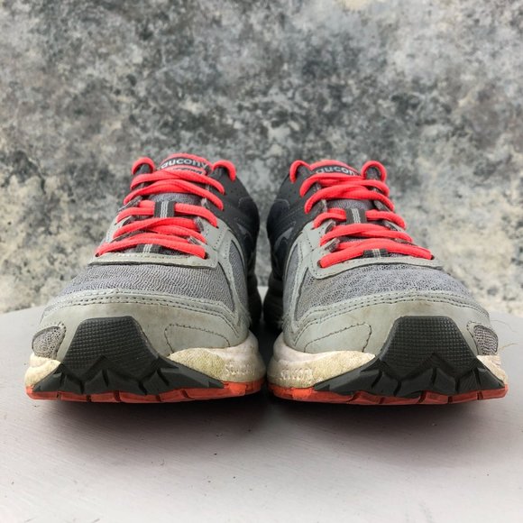 Saucony Women's Size 8 Grid Cohesion 10 Grey Pink Running Sneakers S15333-17 - Picture 2 of 13
